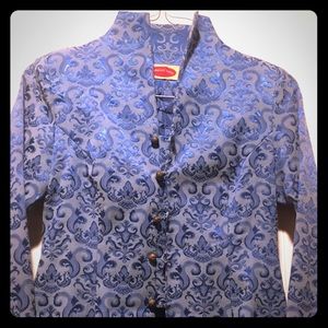 Blue satin-like jacket